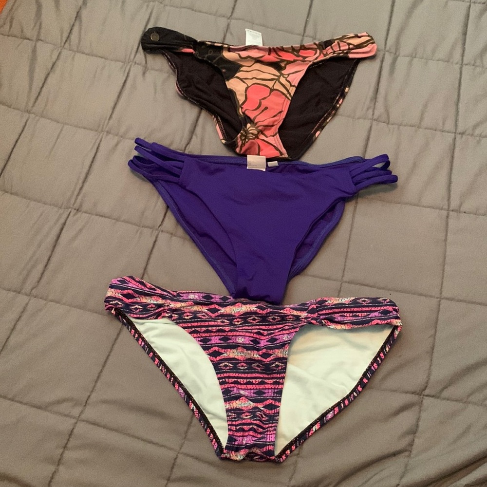Three bikini bottoms